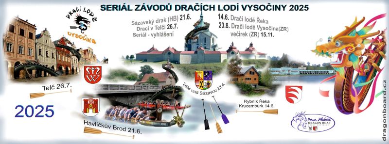 Seriál závodů dračích lodí Vysočiny 2024